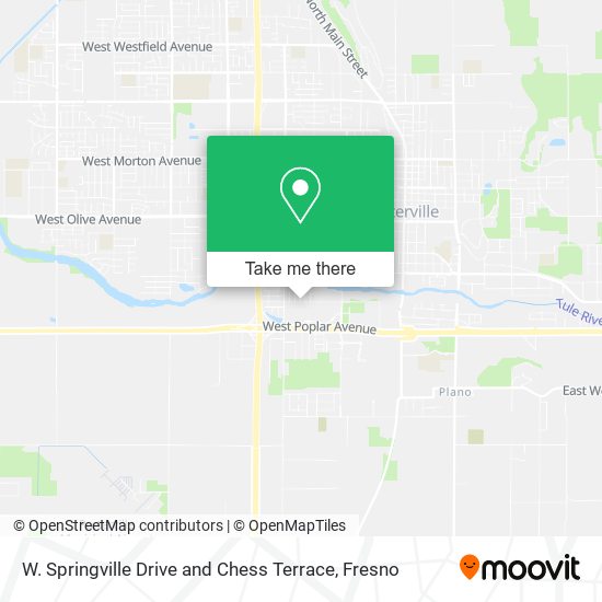 W. Springville Drive and Chess Terrace map