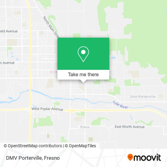 Mapa de DMV Porterville