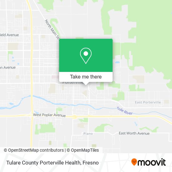 Mapa de Tulare County Porterville Health