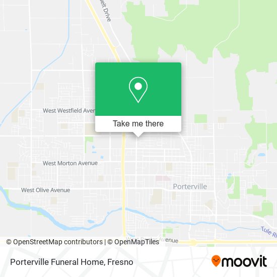 Porterville Funeral Home map
