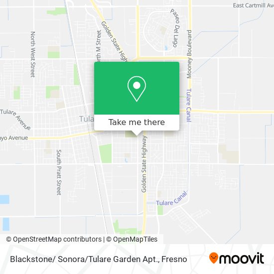 Blackstone/ Sonora / Tulare Garden Apt. map