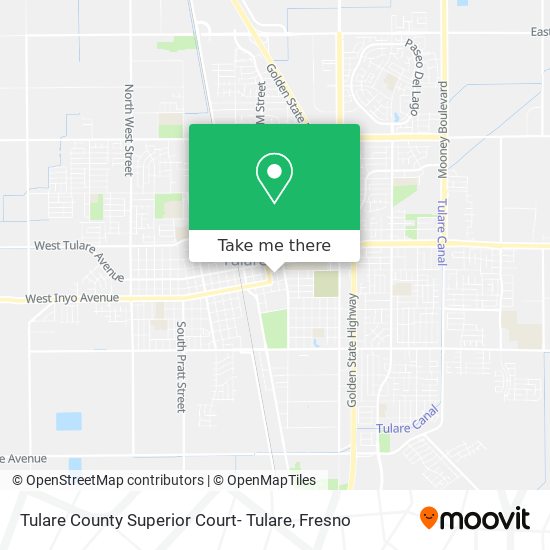 Mapa de Tulare County Superior Court- Tulare
