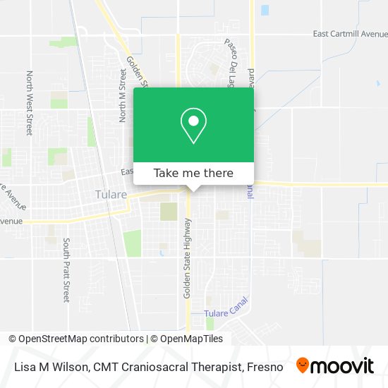 Lisa M Wilson, CMT Craniosacral Therapist map