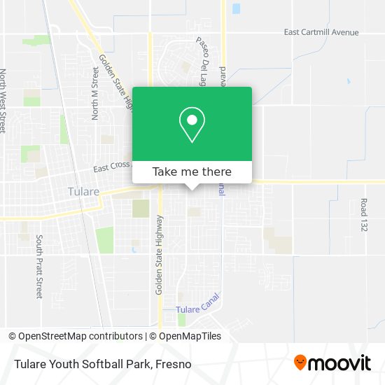 Tulare Youth Softball Park map