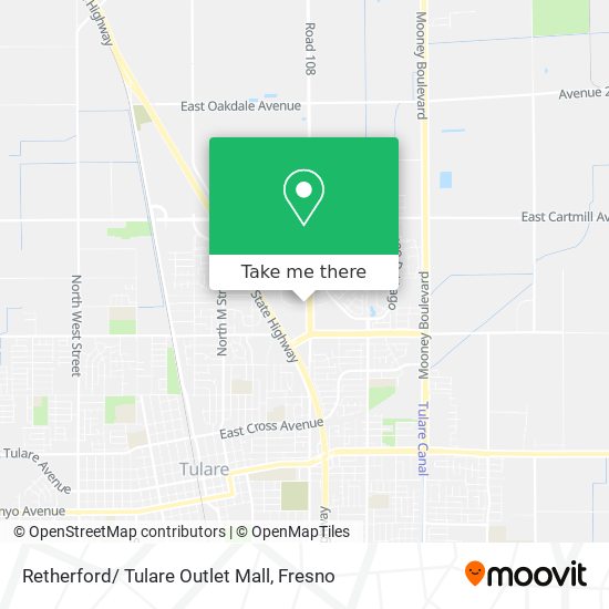 Mapa de Retherford/ Tulare Outlet Mall