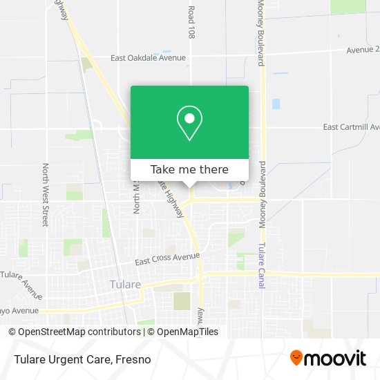 Tulare Urgent Care map