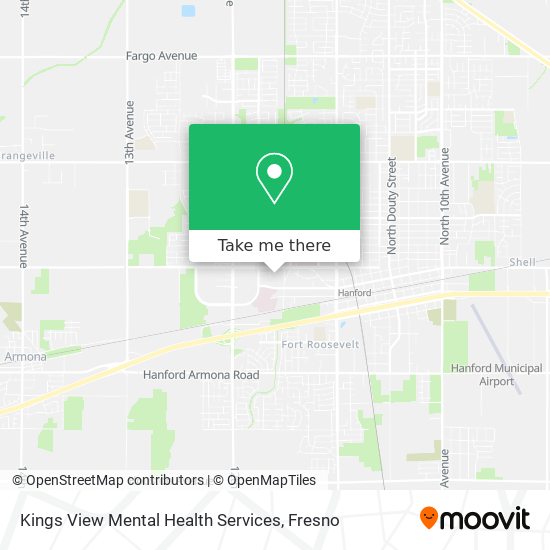 Kings View Mental Health Services map