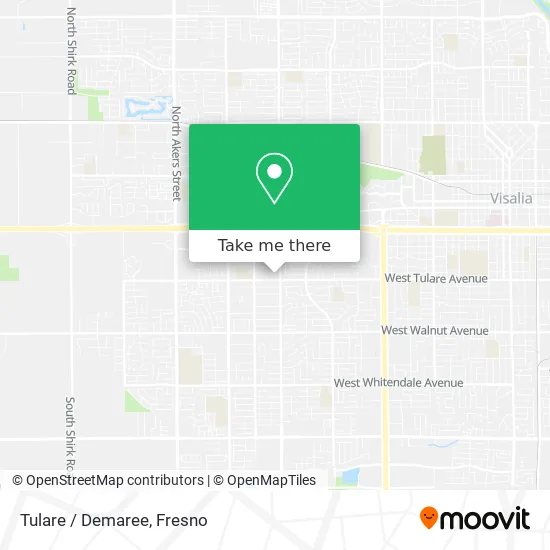 Mapa de Tulare / Demaree