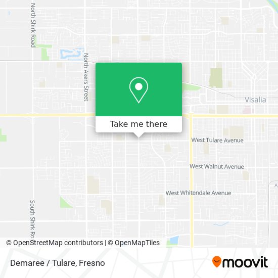 Demaree / Tulare map