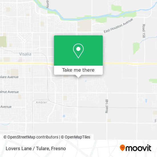 Lovers Lane / Tulare map