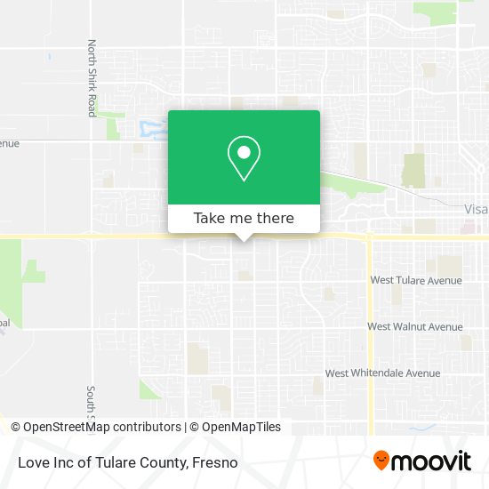 Mapa de Love Inc of Tulare County