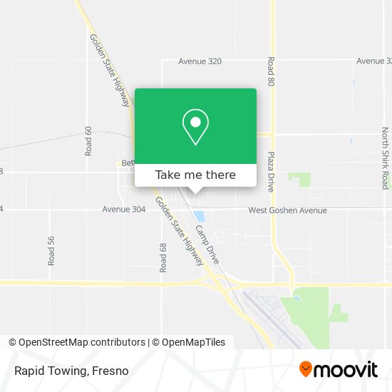 Rapid Towing map