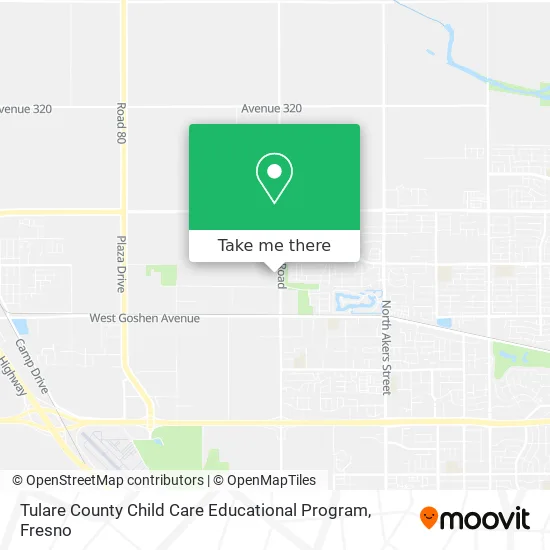 Mapa de Tulare County Child Care Educational Program