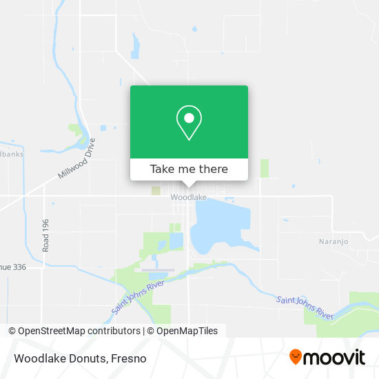 Woodlake Donuts map