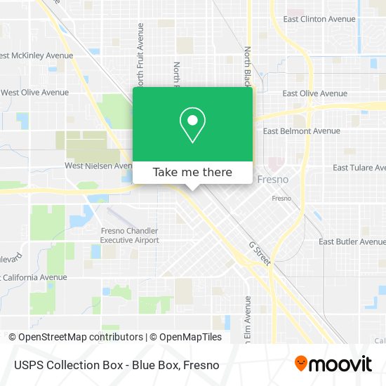 Mapa de USPS Collection Box - Blue Box