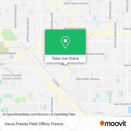 Uscis Fresno Field Office map