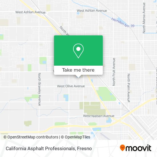 Mapa de California Asphalt Professionals