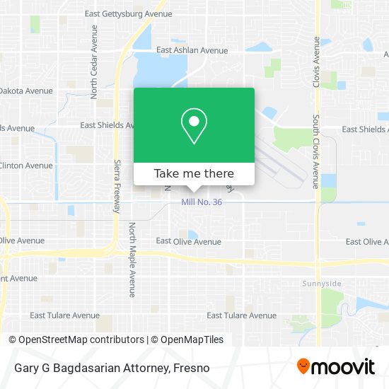 Mapa de Gary G Bagdasarian Attorney
