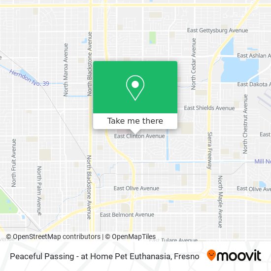 Peaceful Passing - at Home Pet Euthanasia map