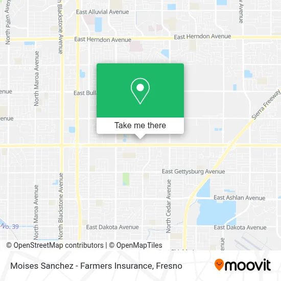 Moises Sanchez - Farmers Insurance map