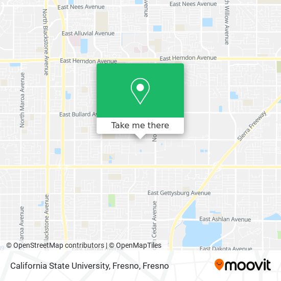 Mapa de California State University, Fresno