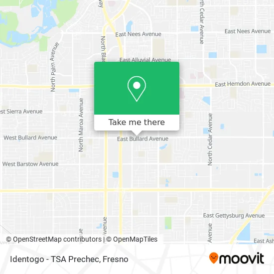 Identogo - TSA Prechec map