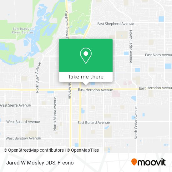 Jared W Mosley DDS map