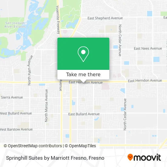 Springhill Suites by Marriott Fresno map
