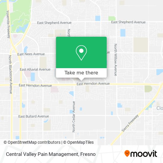Central Valley Pain Management map