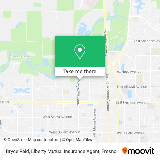 Bryce Reid, Liberty Mutual Insurance Agent map