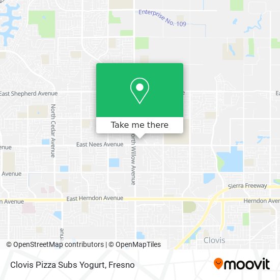 Clovis Pizza Subs Yogurt map