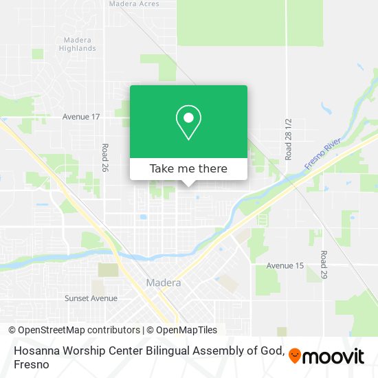 Hosanna Worship Center Bilingual Assembly of God map