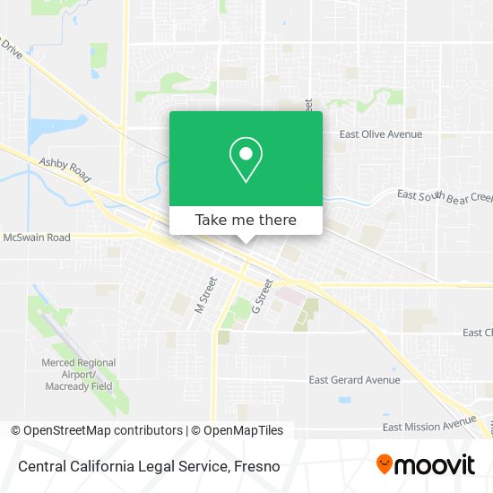Central California Legal Service map