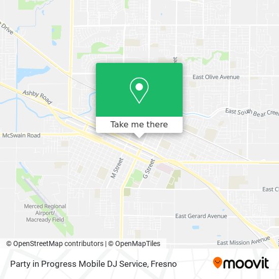 Mapa de Party in Progress Mobile DJ Service