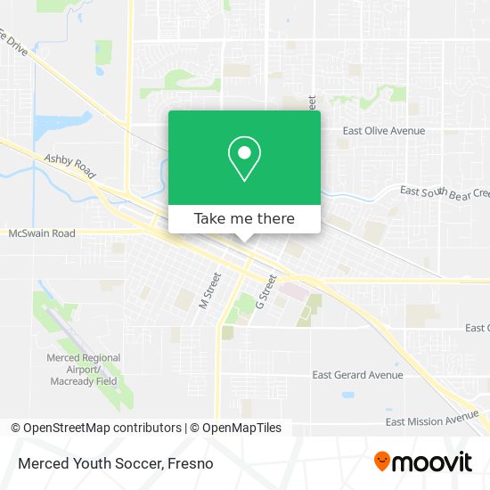 Merced Youth Soccer map