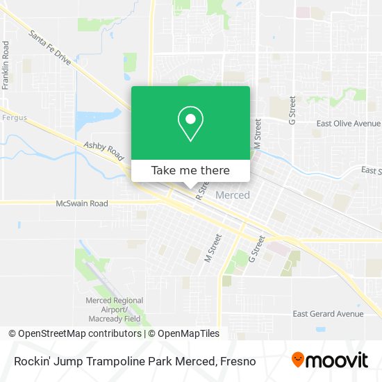 Rockin' Jump Trampoline Park Merced map