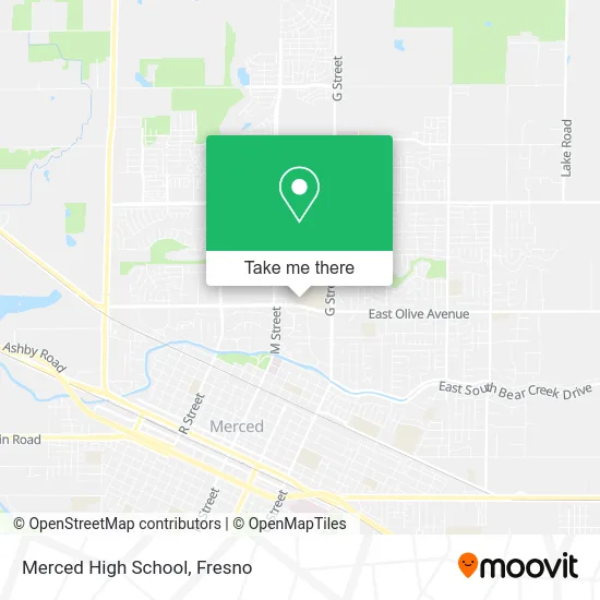 Merced High School map