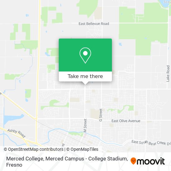 Merced College, Merced Campus - College Stadium map