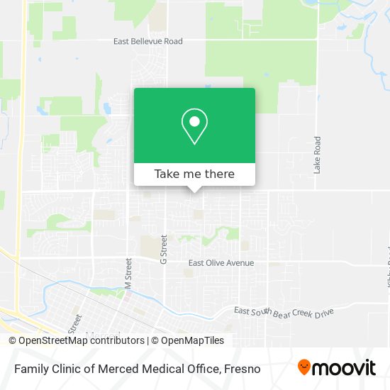 Family Clinic of Merced Medical Office map