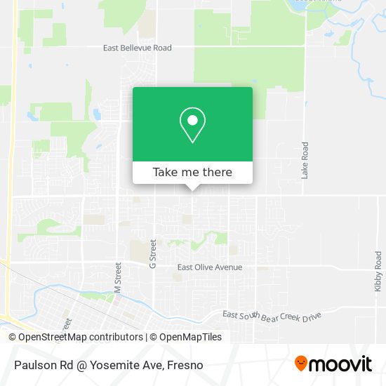 Paulson Rd @ Yosemite Ave map