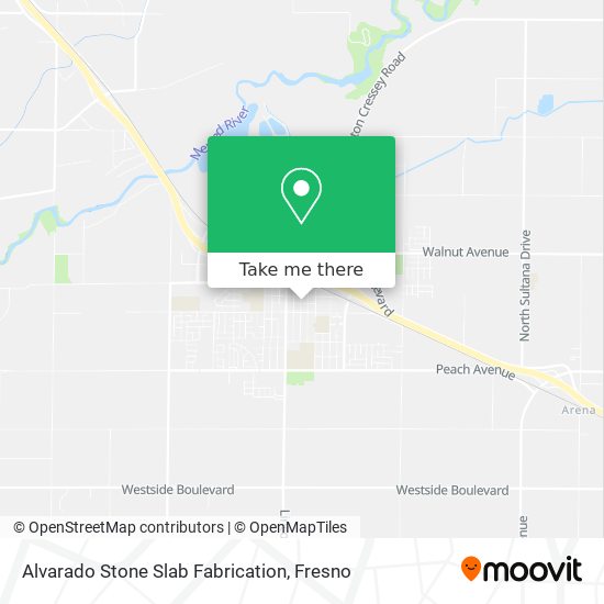 Alvarado Stone Slab Fabrication map