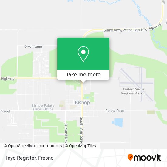 Mapa de Inyo Register