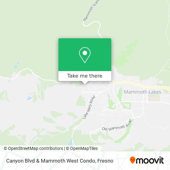 Canyon Blvd & Mammoth West Condo map