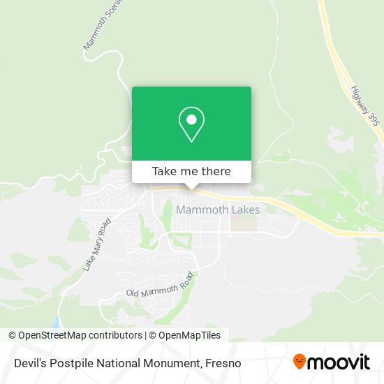 Devil's Postpile National Monument map