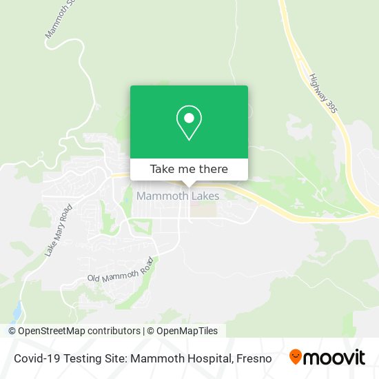 Covid-19 Testing Site: Mammoth Hospital map