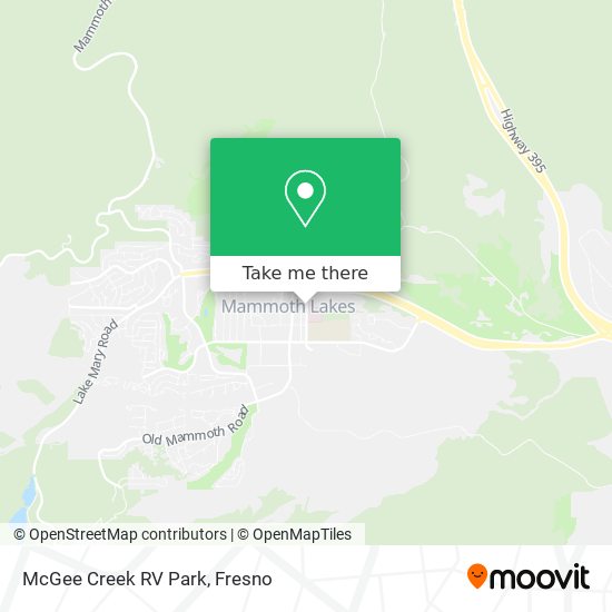 McGee Creek RV Park map