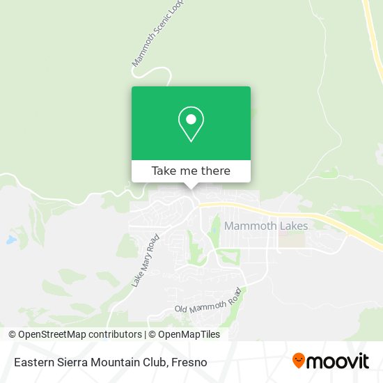 Eastern Sierra Mountain Club map