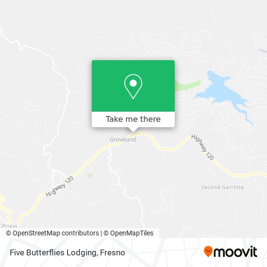 Five Butterflies Lodging map