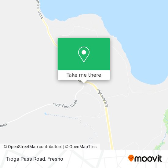 Tioga Pass Road map