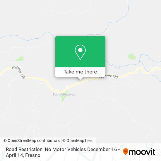 Mapa de Road Restriction: No Motor Vehicles December 16 - April 14